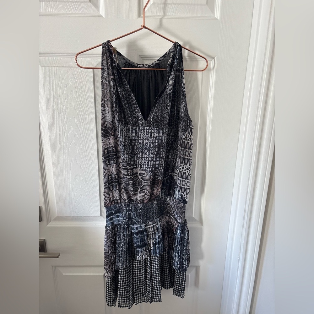 Ramy Brook Monae Python Houndstooth Print Mini Si… - image 6